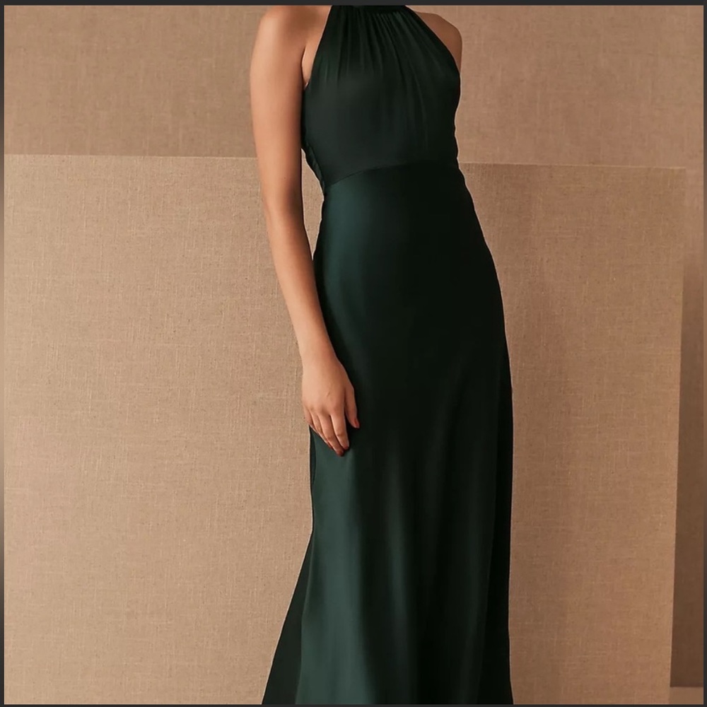BHLDN Sachin & Babi Esme High Neck Satin Dress Size 10